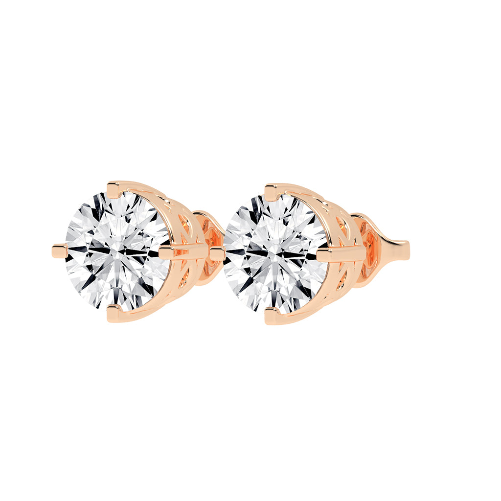 Classic Four-Prong Solitaire Stud Earrings