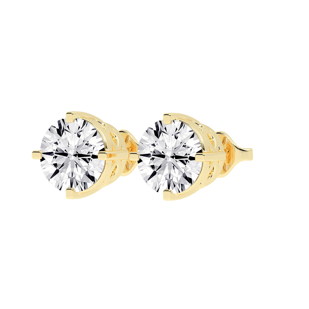 Classic Four-Prong Solitaire Stud Earrings