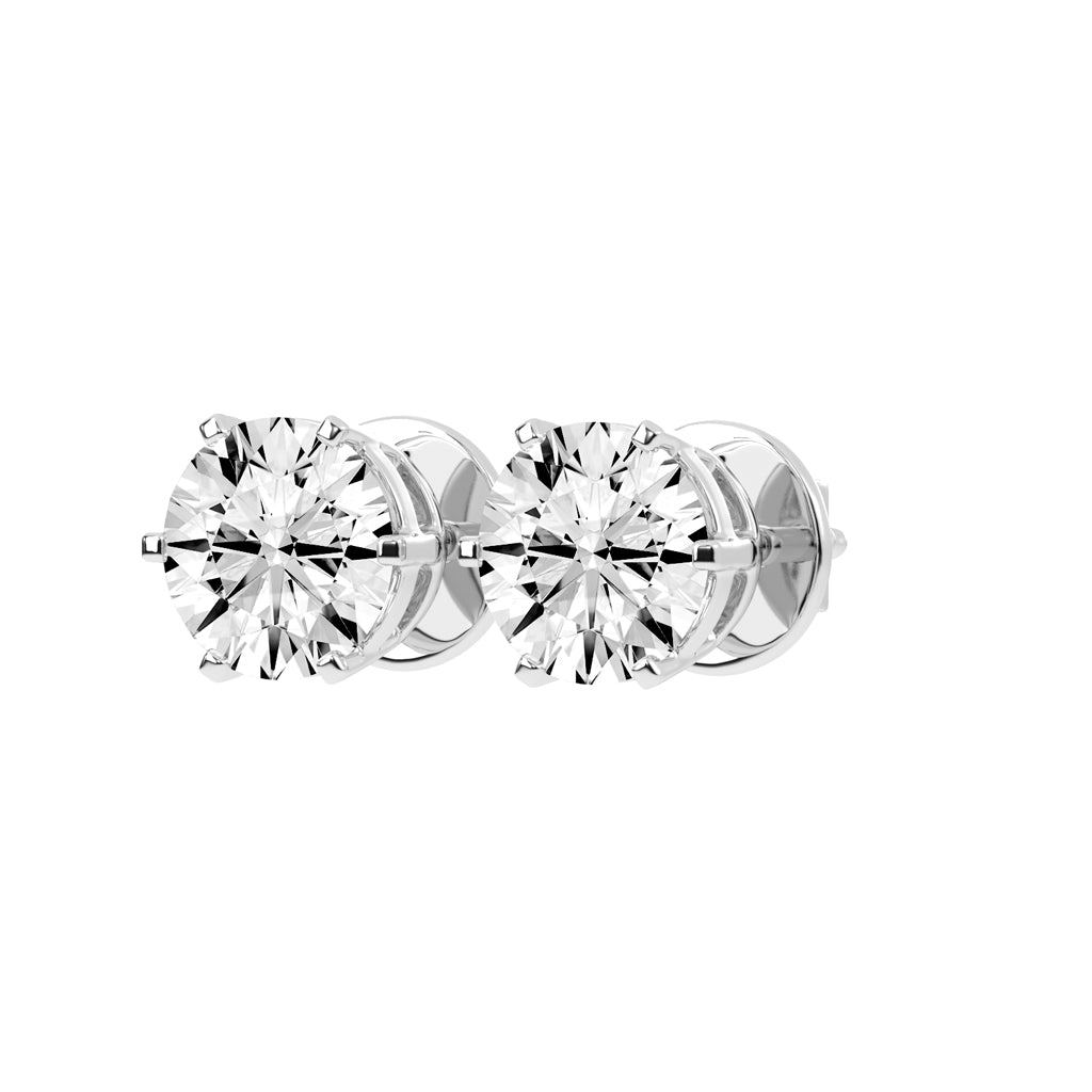 Timeless Six-Prong Round Stud Earrings