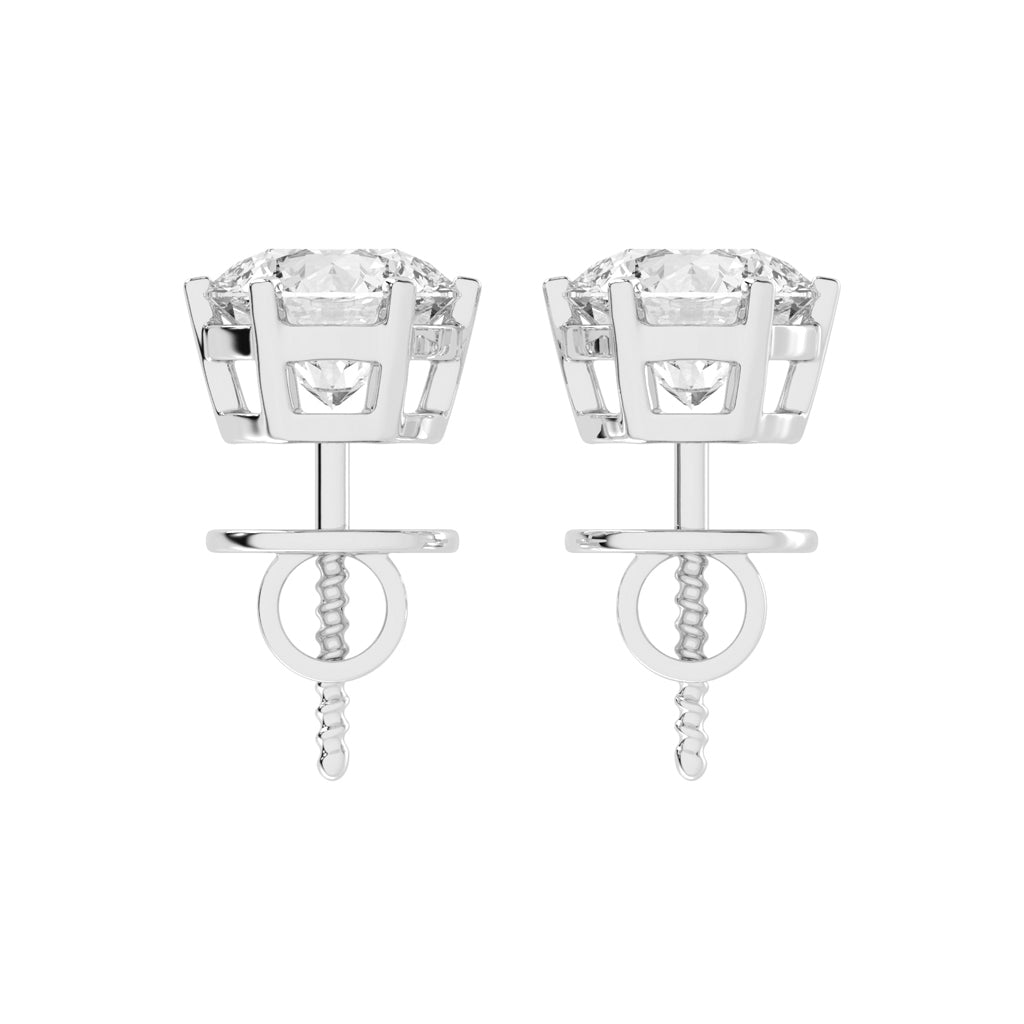 Timeless Six-Prong Round Stud Earrings