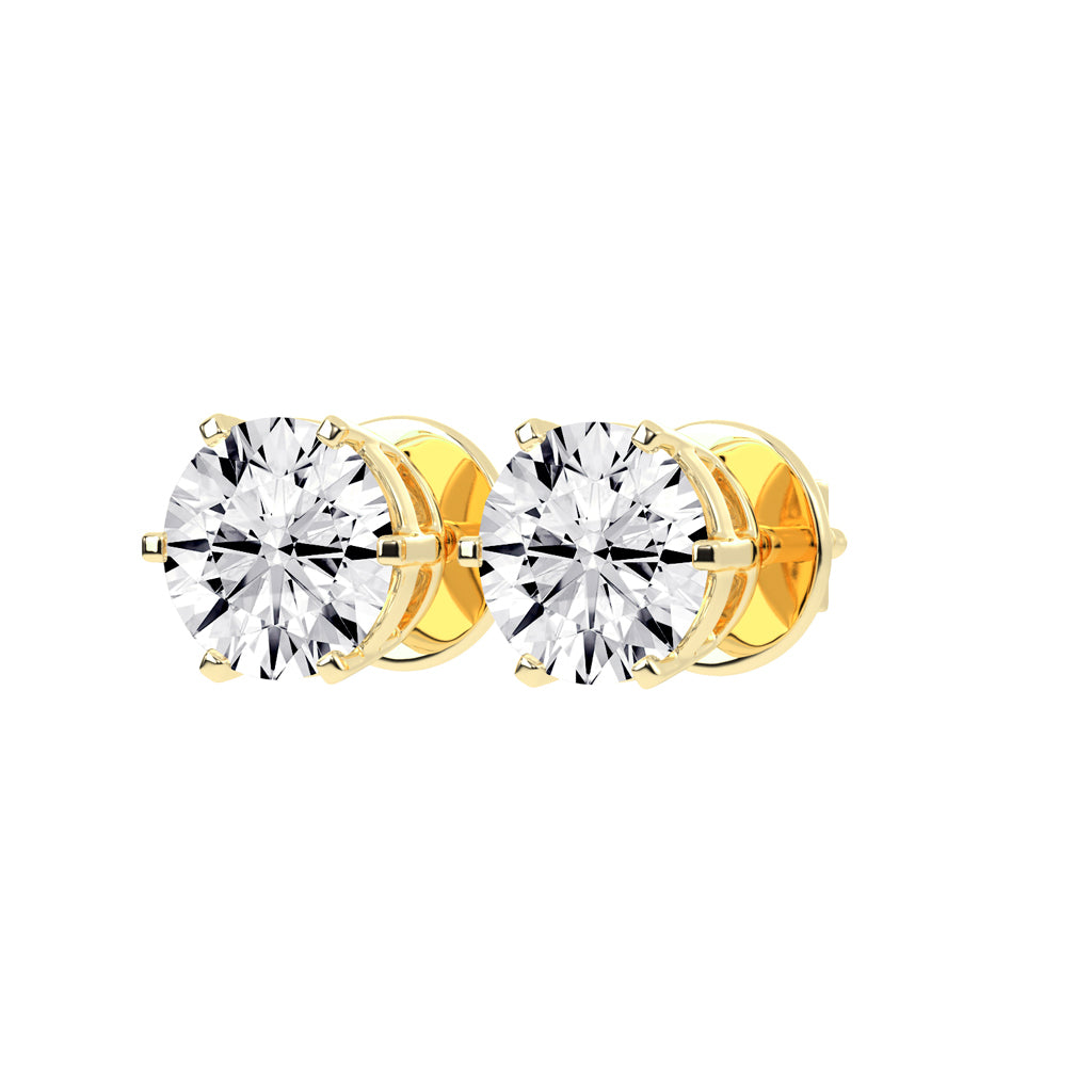 Timeless Six-Prong Round Stud Earrings