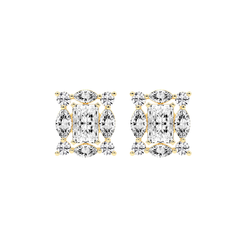 Radiant Cluster Stud Earrings