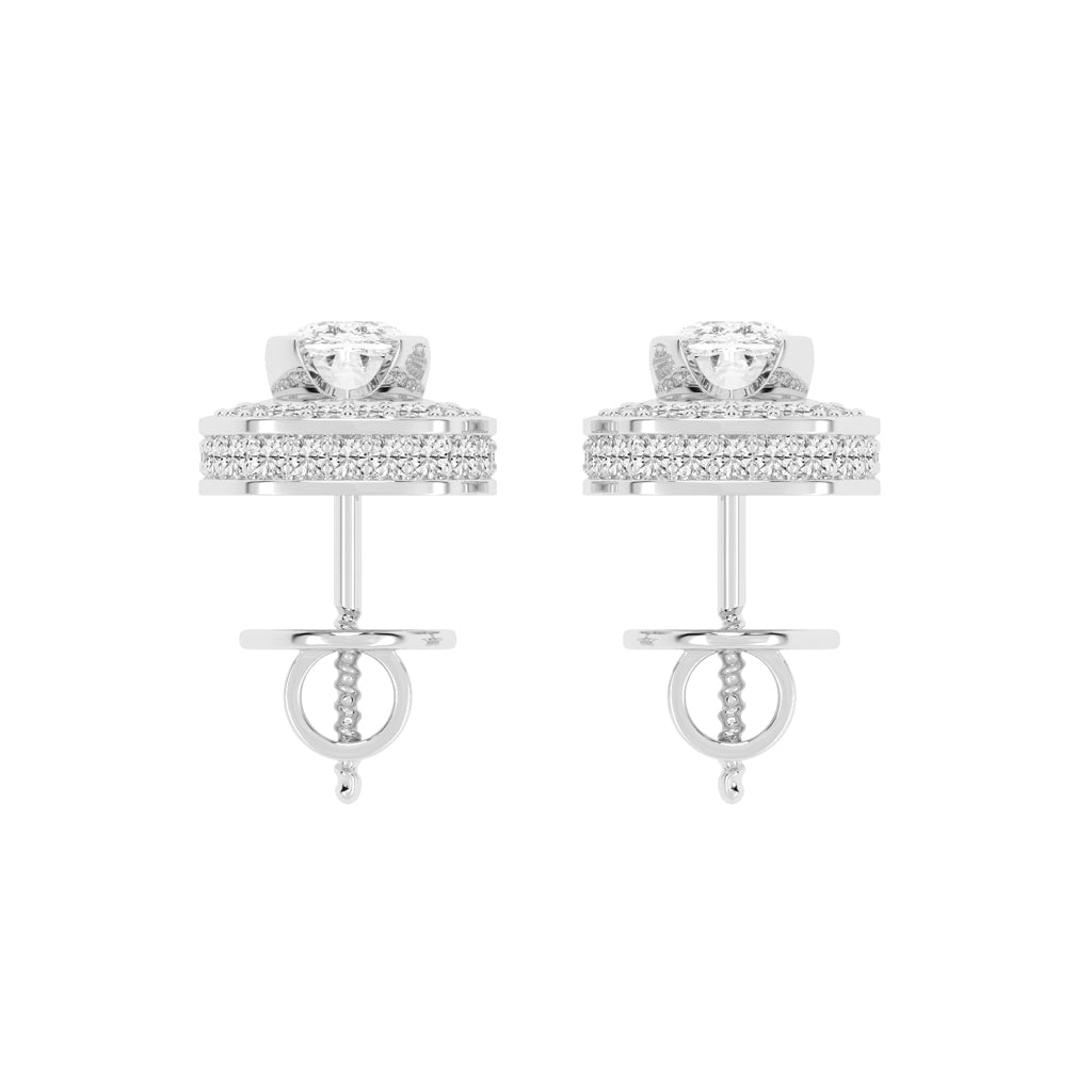 Double Halo Cushion-Cut Stud Earrings