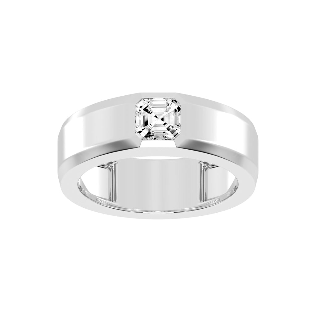 1Ct Asscher Shape Rings