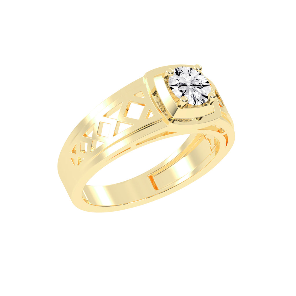 075Ct Round Shape Rings