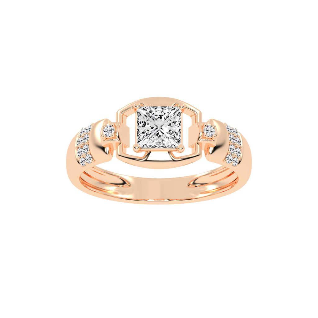 1Ct Princess Shape Solitaire