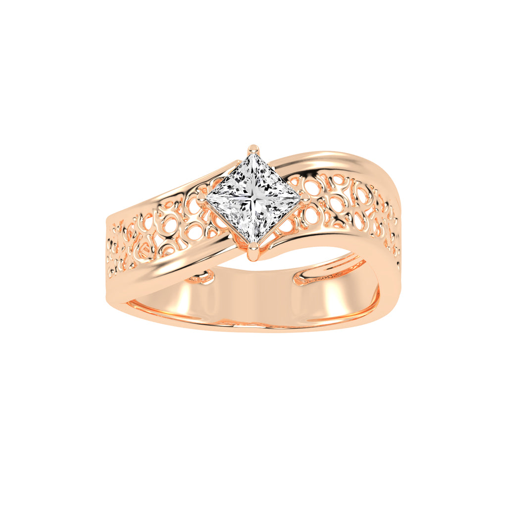1.00Ct Princess Shape Solitaire