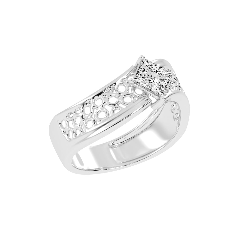 1.00Ct Princess Shape Solitaire
