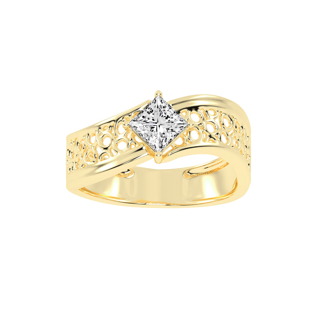 100Ct Princess Shape Solitaire