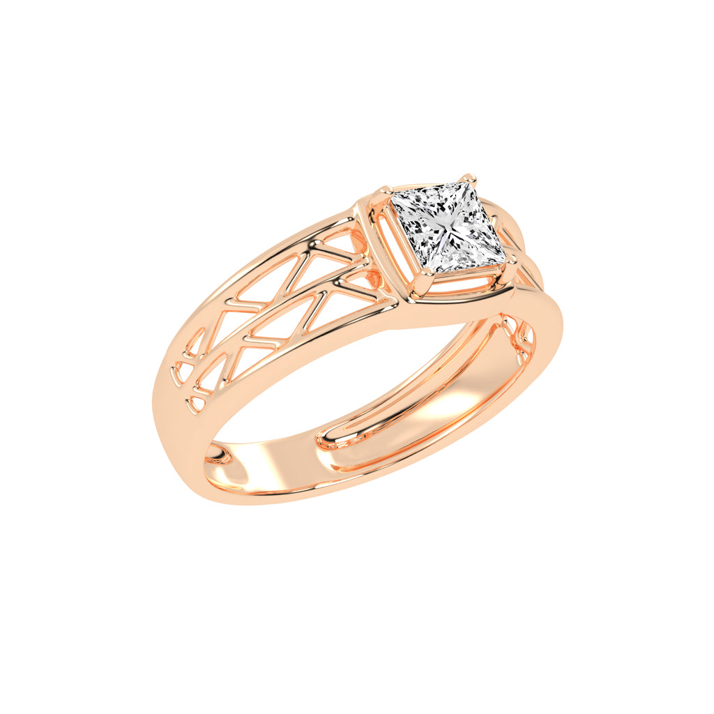 1.00Ct Princess Shape Solitaire