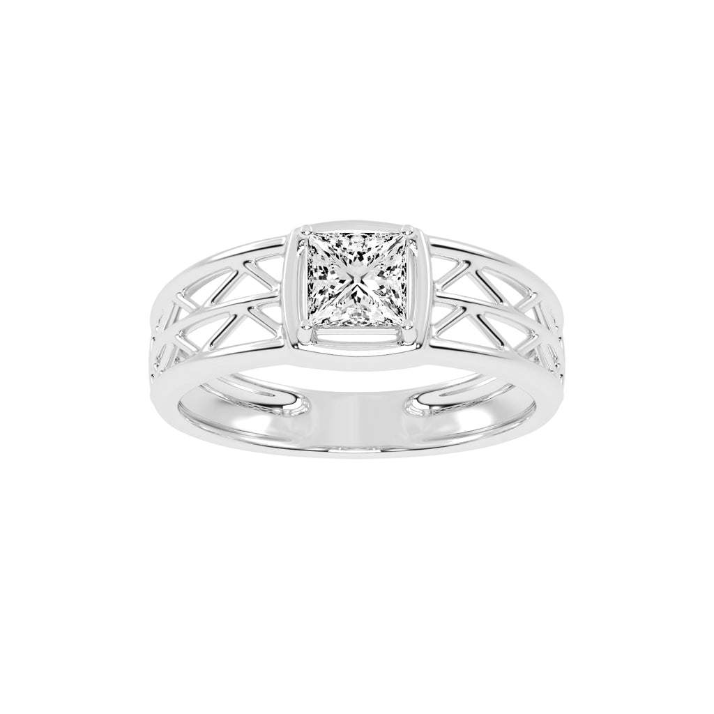 1.00Ct Princess Shape Solitaire