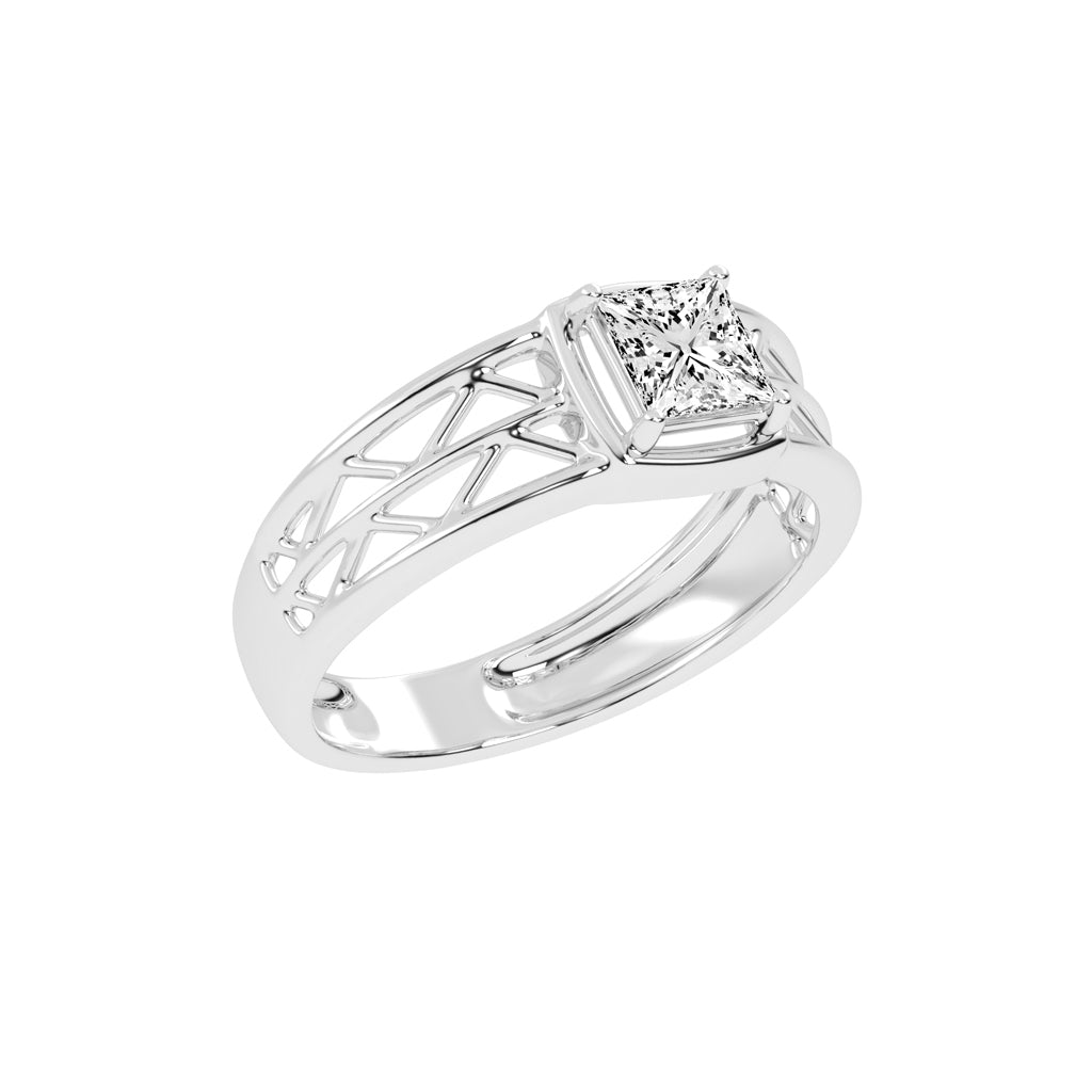 1.00Ct Princess Shape Solitaire