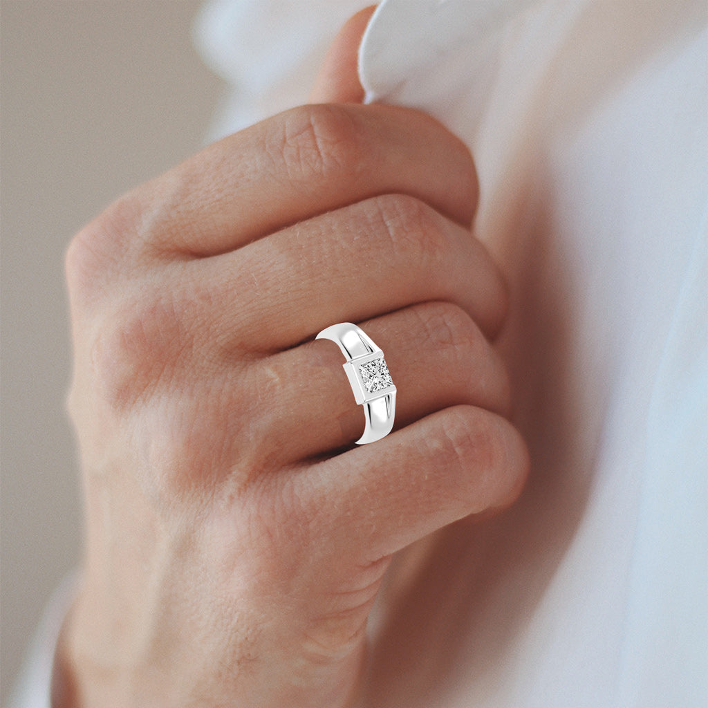 1Ct Princess Shape Solitaire