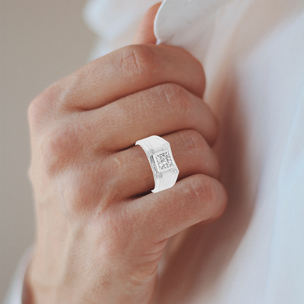 1.25Ct Princess Shape Solitaire