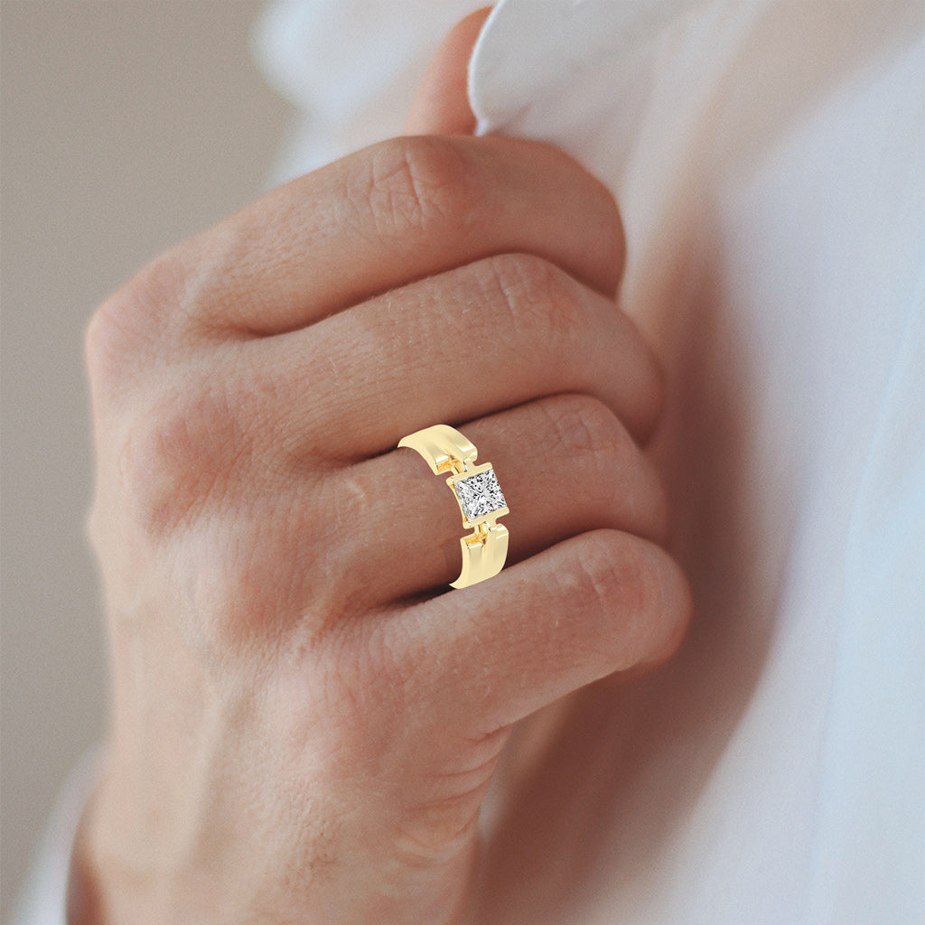 1.25Ct Princess Shape Solitaire