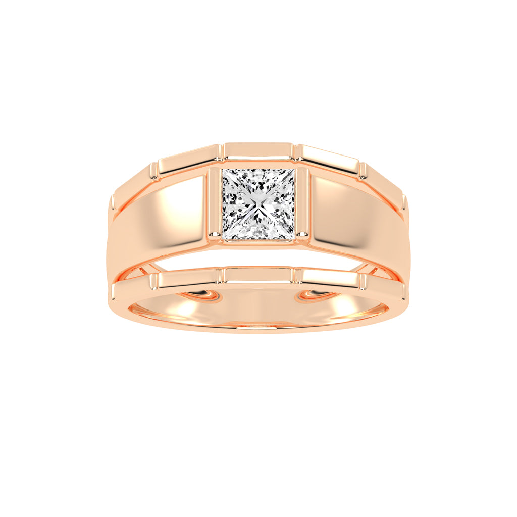 Golden Glow 1.00Ct Princess Shape Diamond