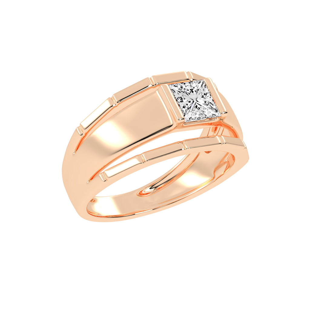 Golden Glow 1.00Ct Princess Shape Diamond