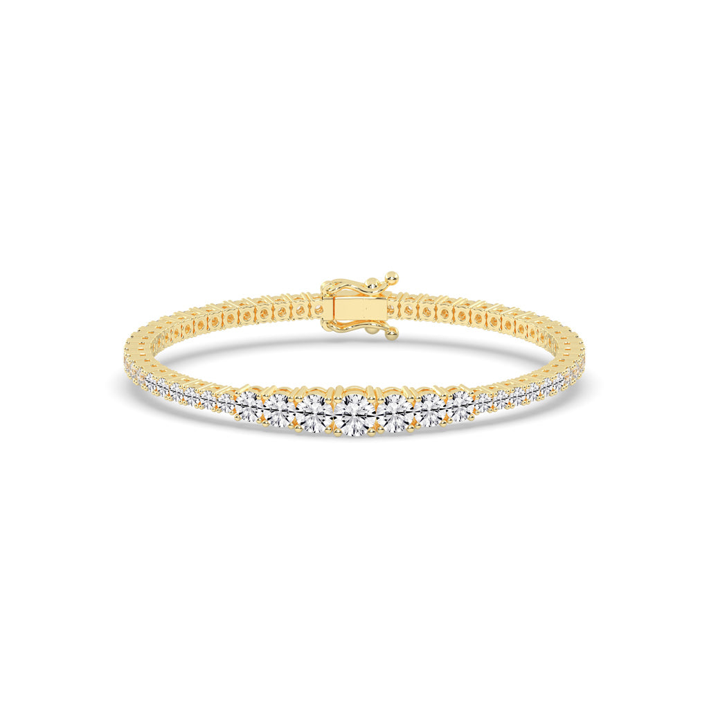 Riona 6Ct Sterling Round Cut Tennis Lab Diamond Bracelet