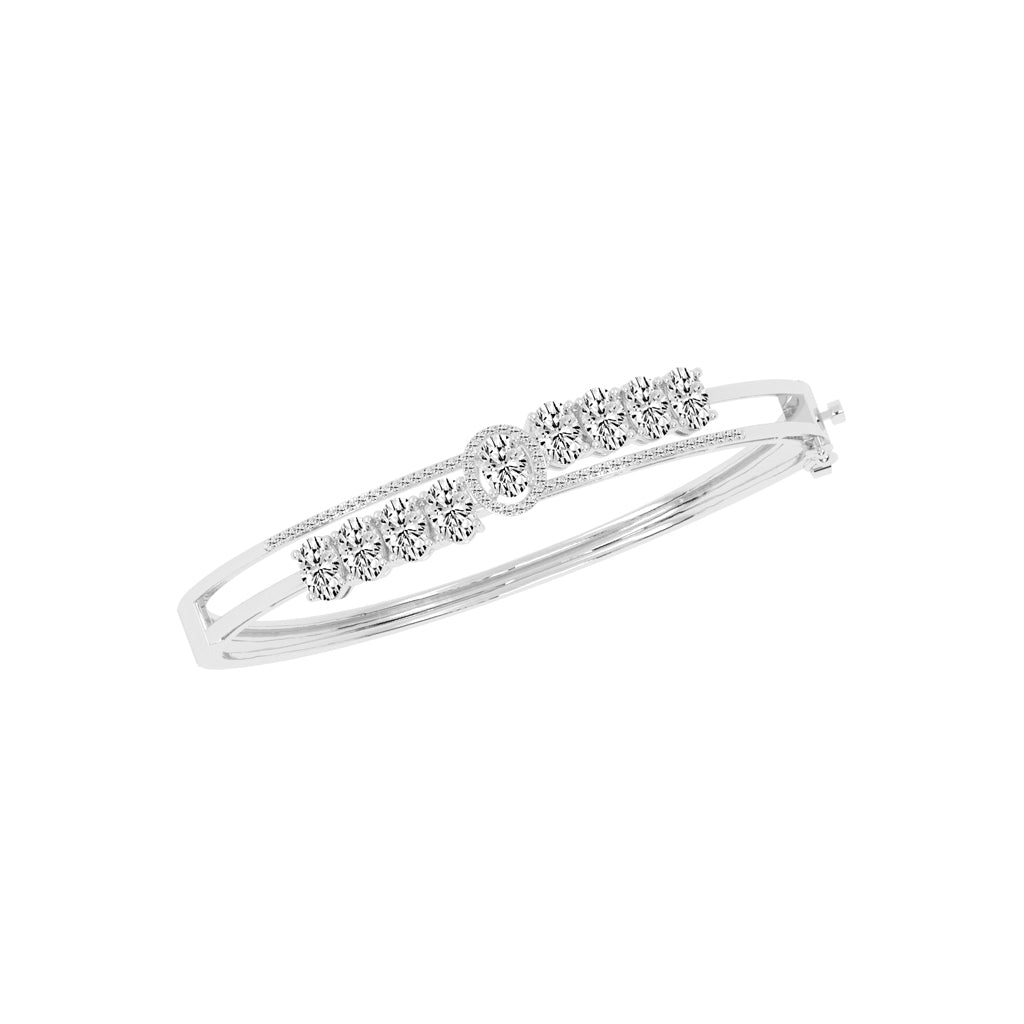Zaria 4.25Ct Split Oval Cut Kada Lab Diamond Bracelet