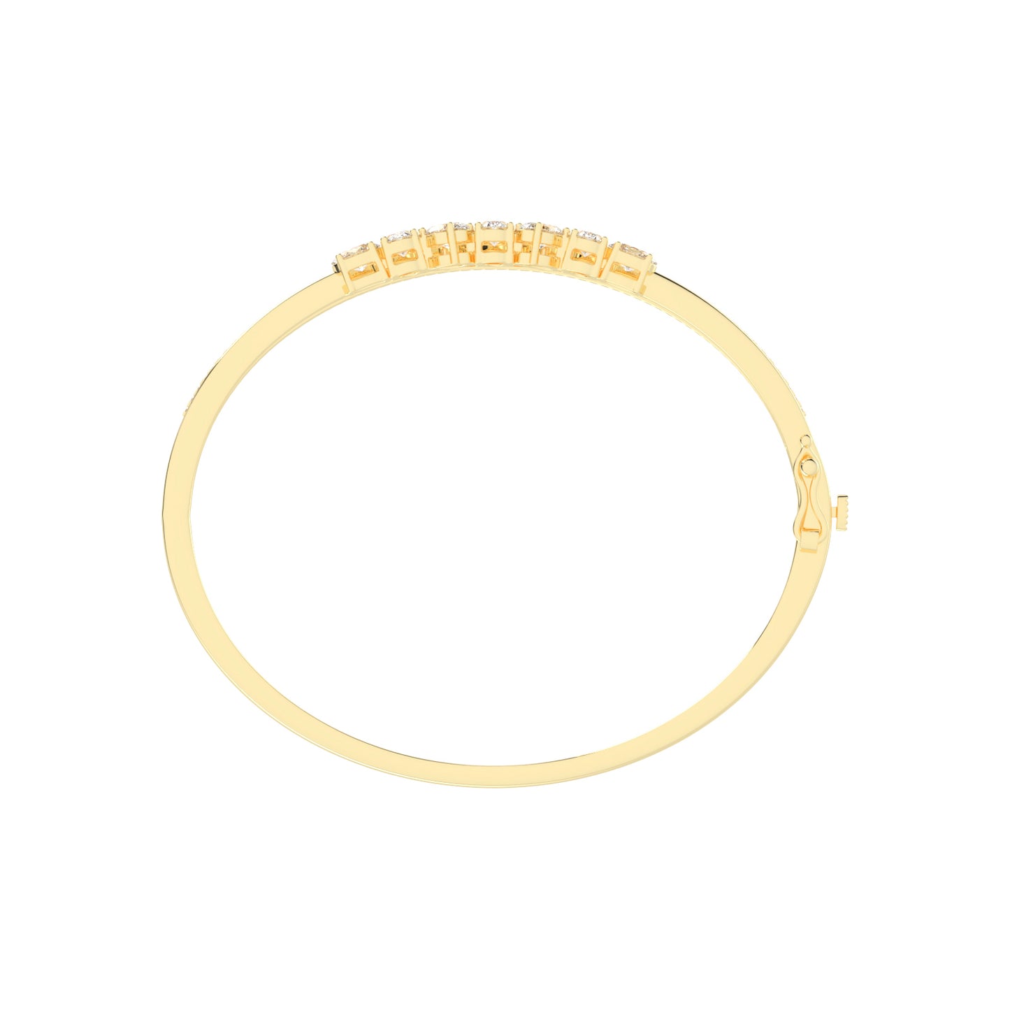 Elara 2Ct Split Oval Cut Kada Lab Diamond Bracelet
