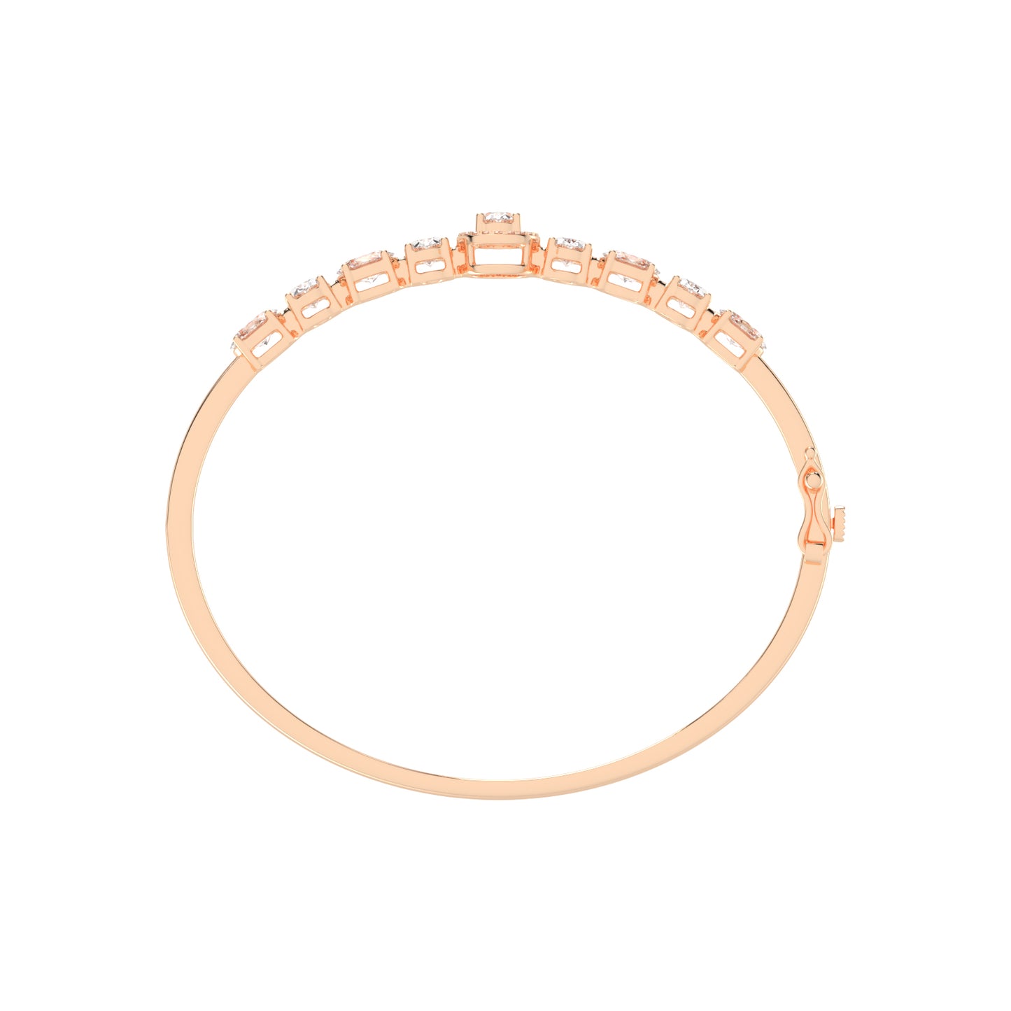 Ravina Oval Cut Kada Lab Diamond Bracelet