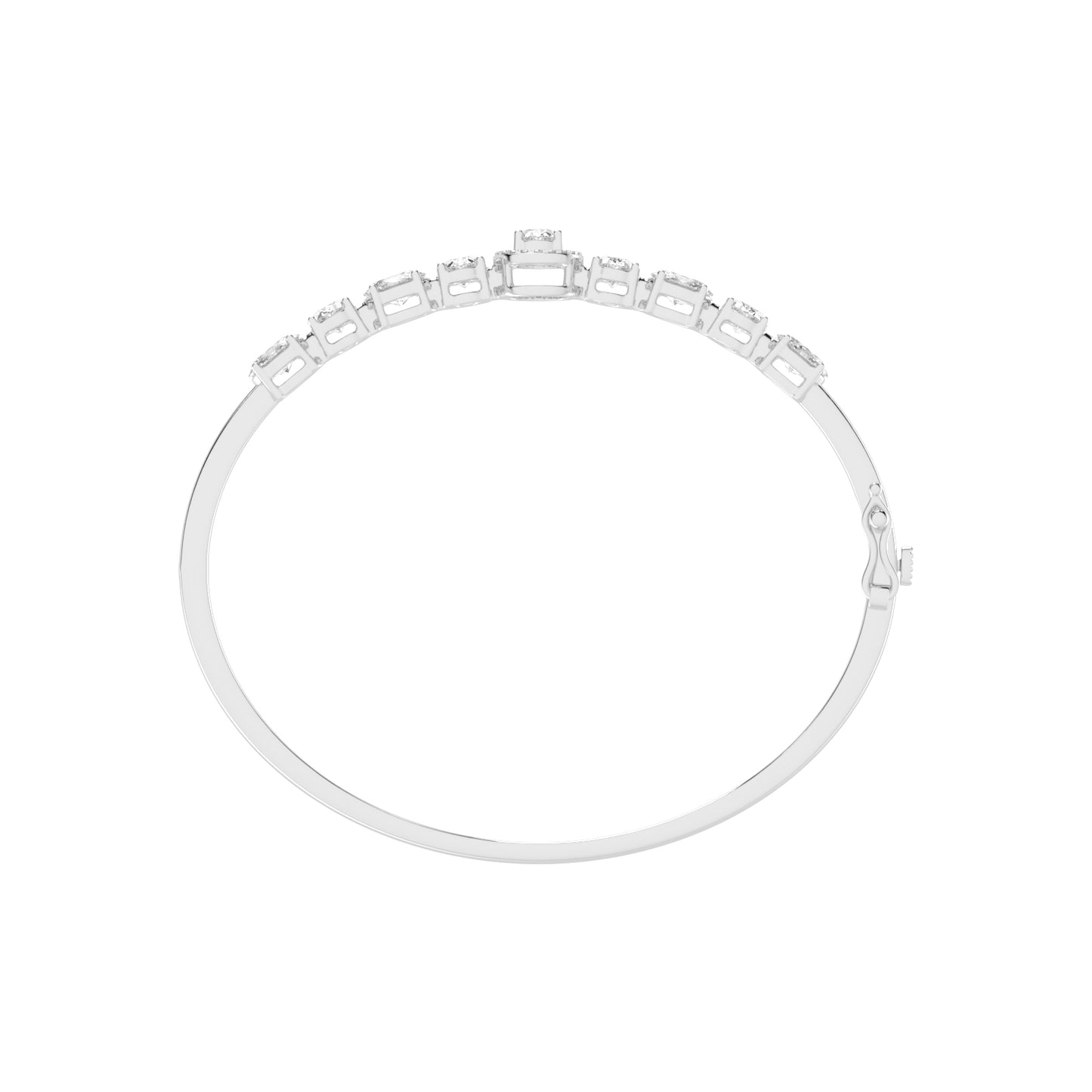 Ravina Oval Cut Kada Lab Diamond Bracelet