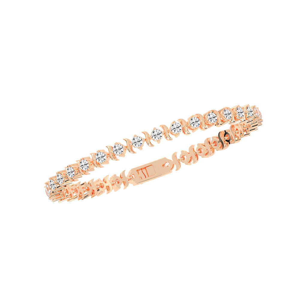 Lumina Charm Round Cut Delicate Lab Diamond Bracelet