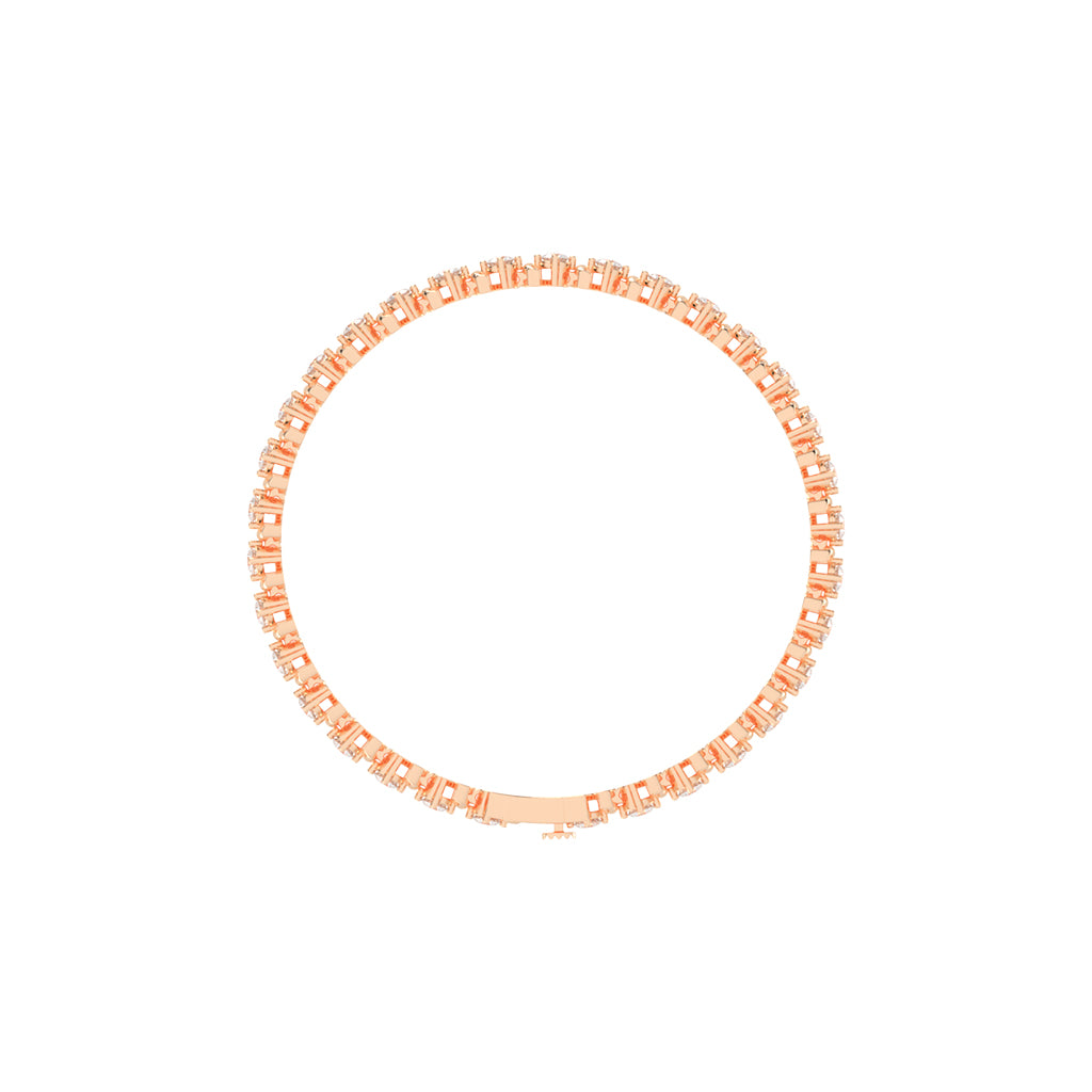 Lumina Charm Round Cut Delicate Lab Diamond Bracelet