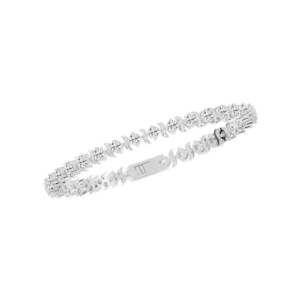 Lumina Charm Round Cut Delicate Lab Diamond Bracelet