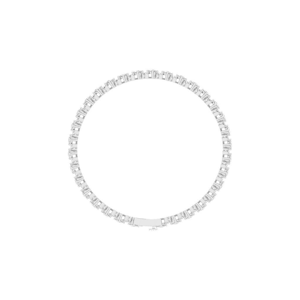 Lumina Charm Round Cut Delicate Lab Diamond Bracelet