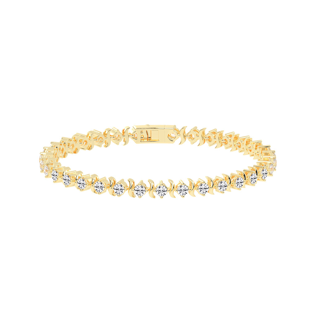 Lumina Charm Round Cut Delicate Lab Diamond Bracelet