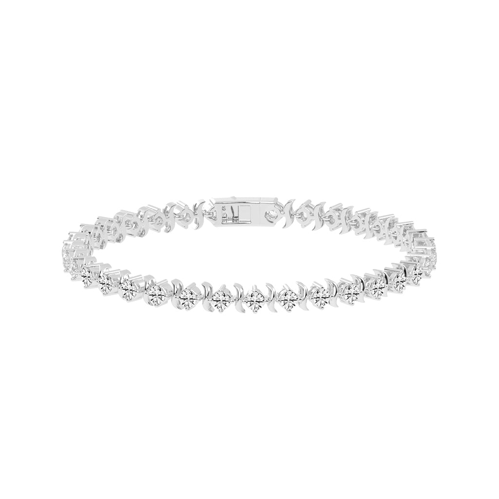 Lumina Charm Round Cut Delicate Lab Diamond Bracelet