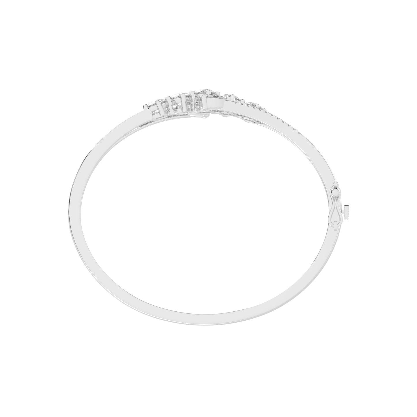 Arelis 3.75Ct Bypass Pear Cut Kada Lab Diamond Bracelet