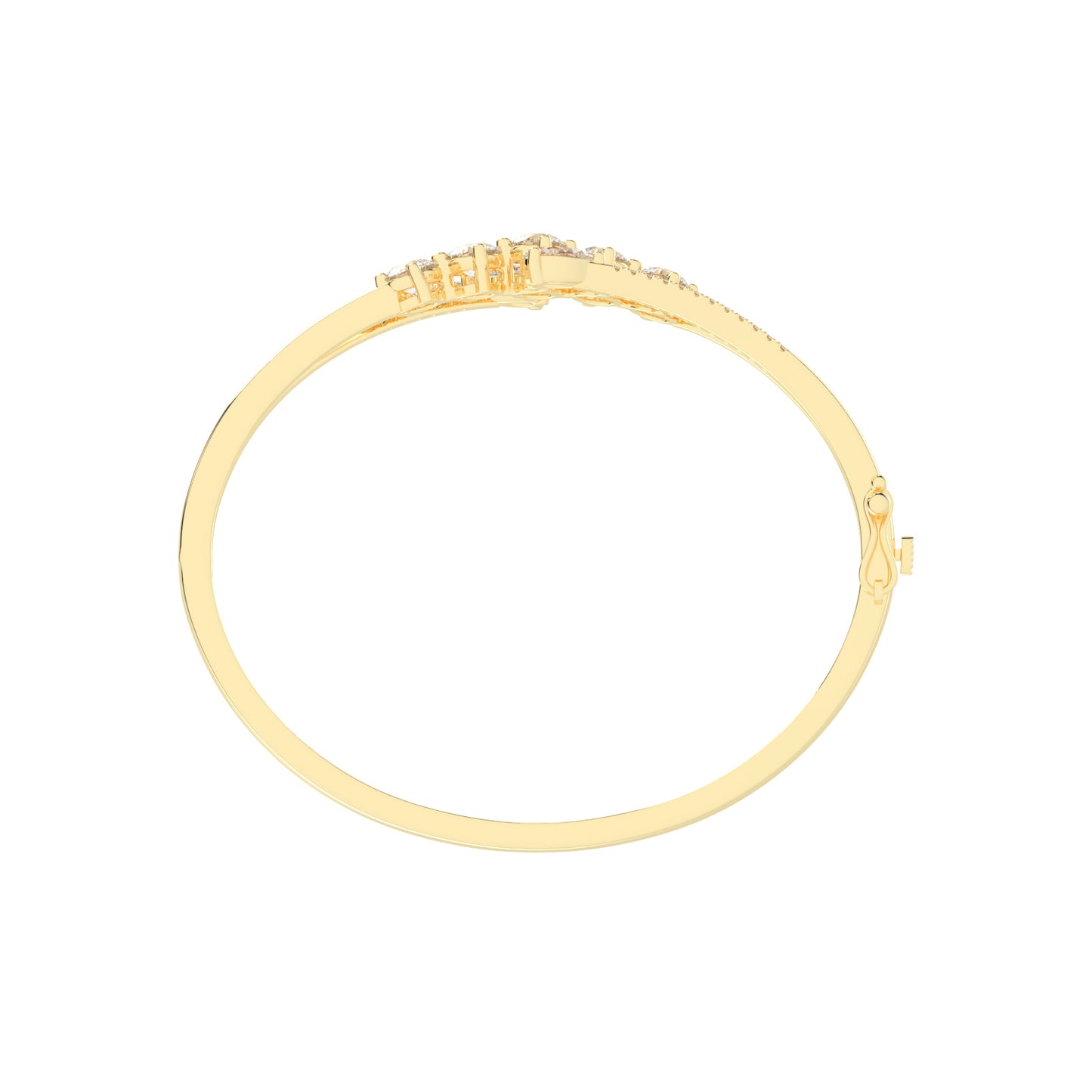 Arelis 3.75Ct Bypass Pear Cut Kada Lab Diamond Bracelet