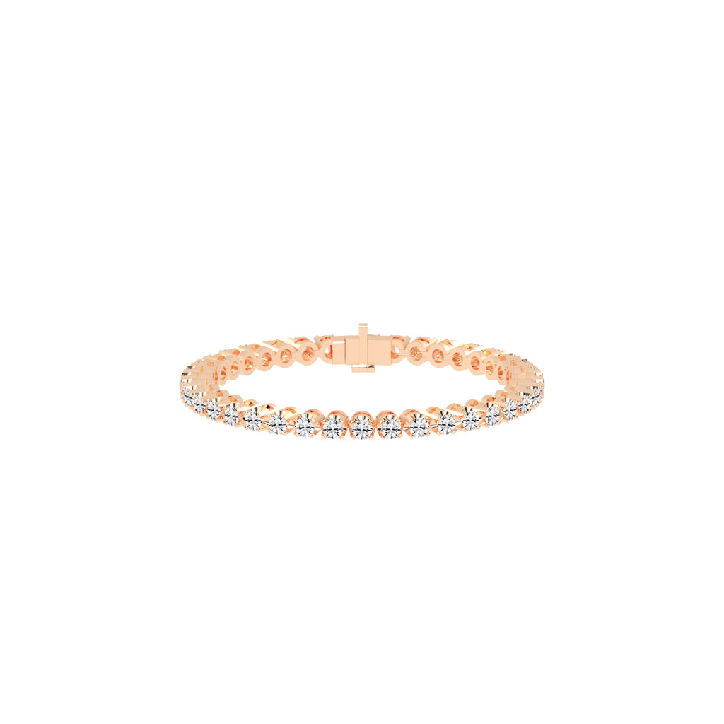 Eterna Shine 3.25Ct Bezel Setting Round Cut Delicate Lab Diamond Bracelet