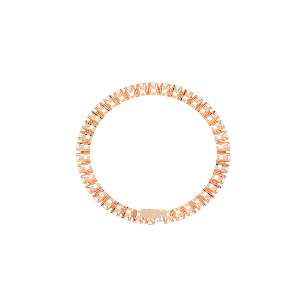 Eterna Shine 3.25Ct Bezel Setting Round Cut Delicate Lab Diamond Bracelet