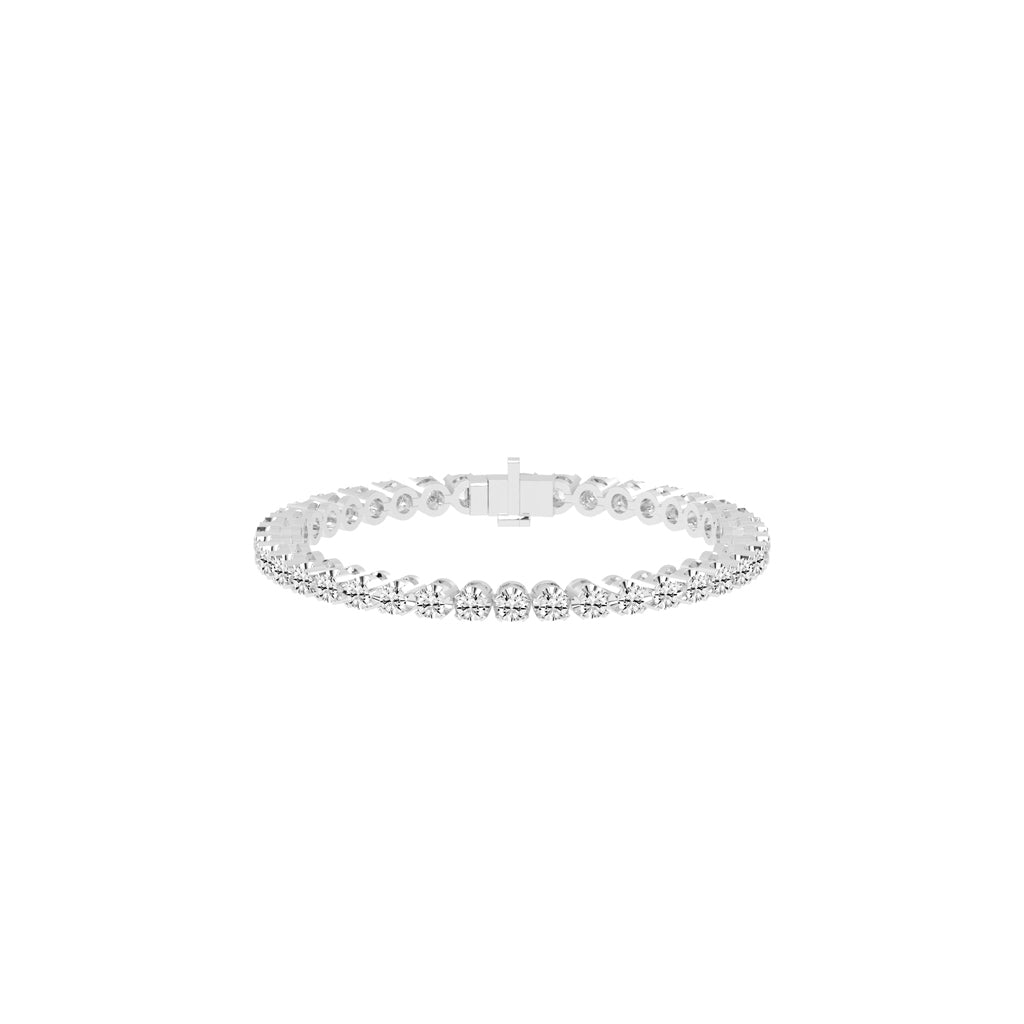 Eterna Shine 3.25Ct Bezel Setting Round Cut Delicate Lab Diamond Bracelet