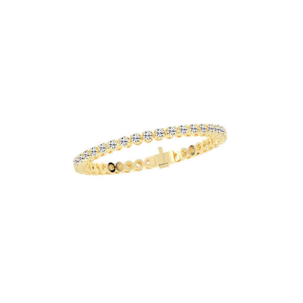 Eterna Shine 3.25Ct Bezel Setting Round Cut Delicate Lab Diamond Bracelet