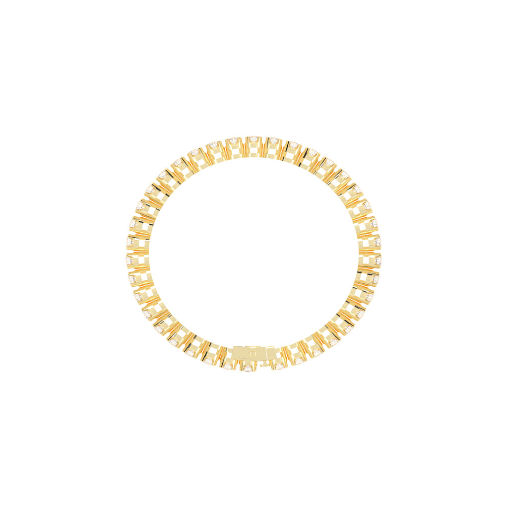 Eterna Shine 3.25Ct Bezel Setting Round Cut Delicate Lab Diamond Bracelet