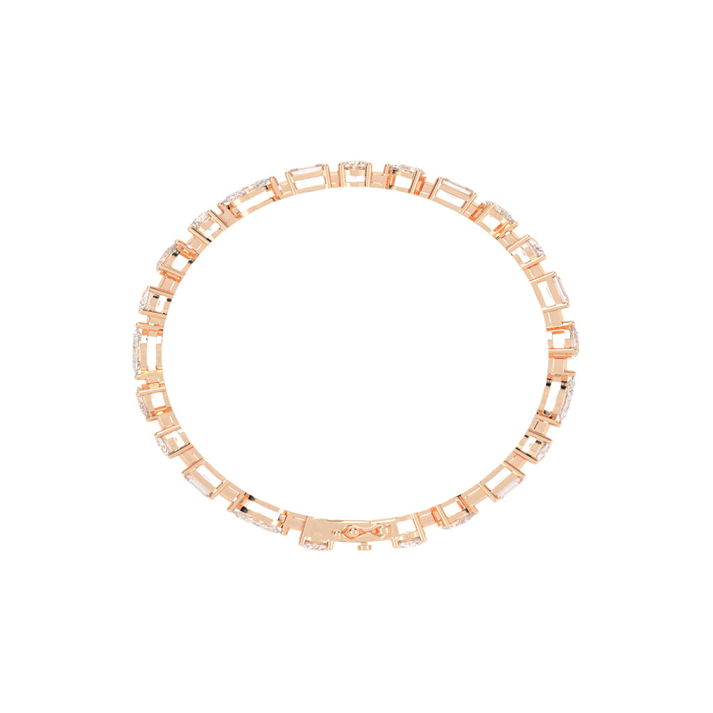 Atria 6.75Ct Miracle Setting Marquise Cut Fancy Lab Diamond Bracelet