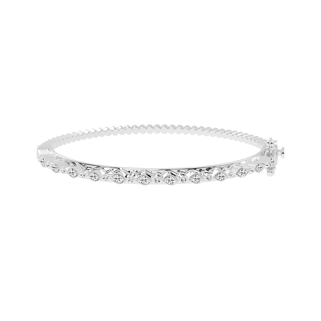 Mira Surface Round Cut Fancy Lab Diamond Bracelet