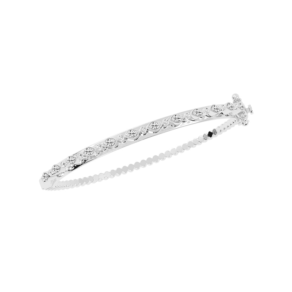 Mira Surface Round Cut Fancy Lab Diamond Bracelet
