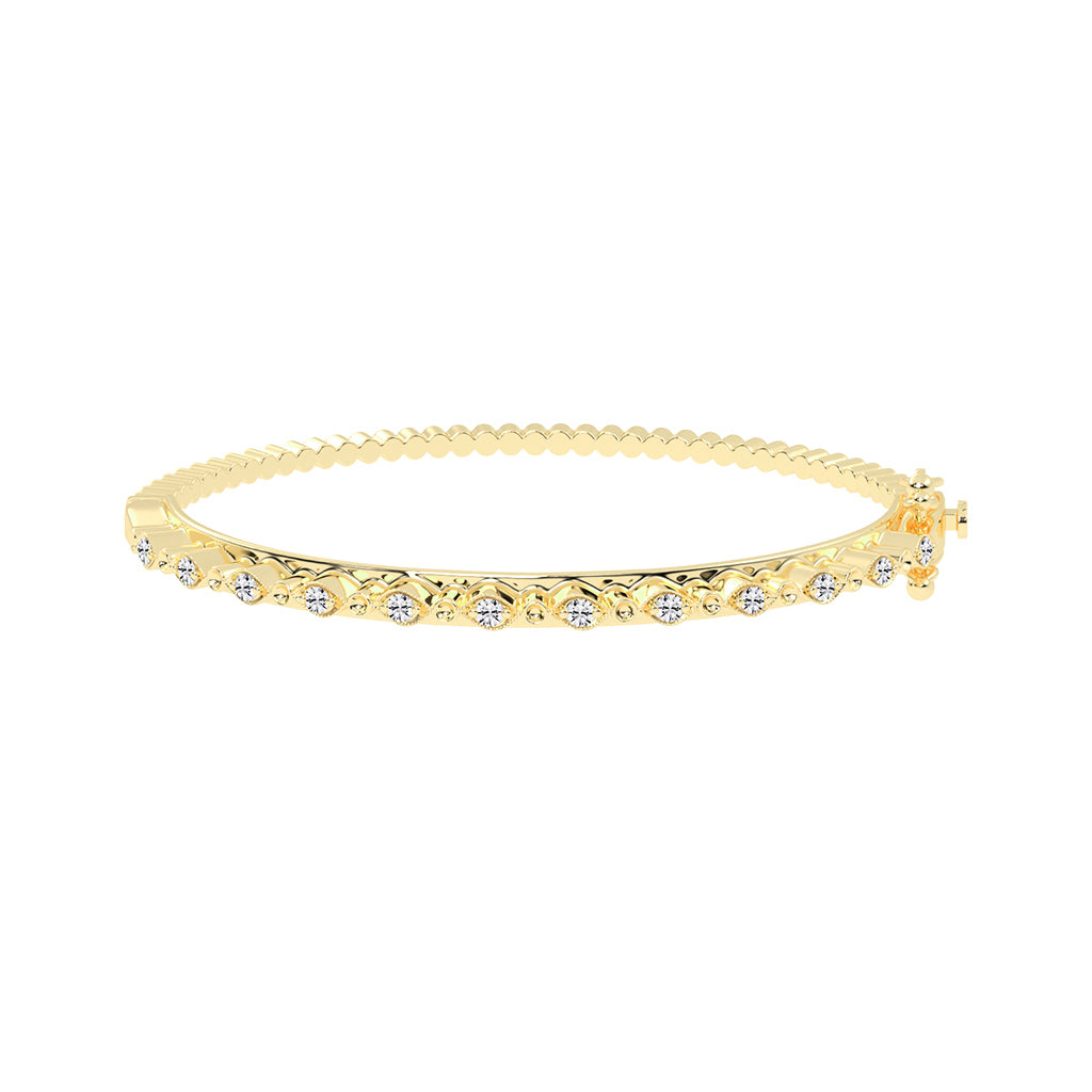 Mira Surface Round Cut Fancy Lab Diamond Bracelet