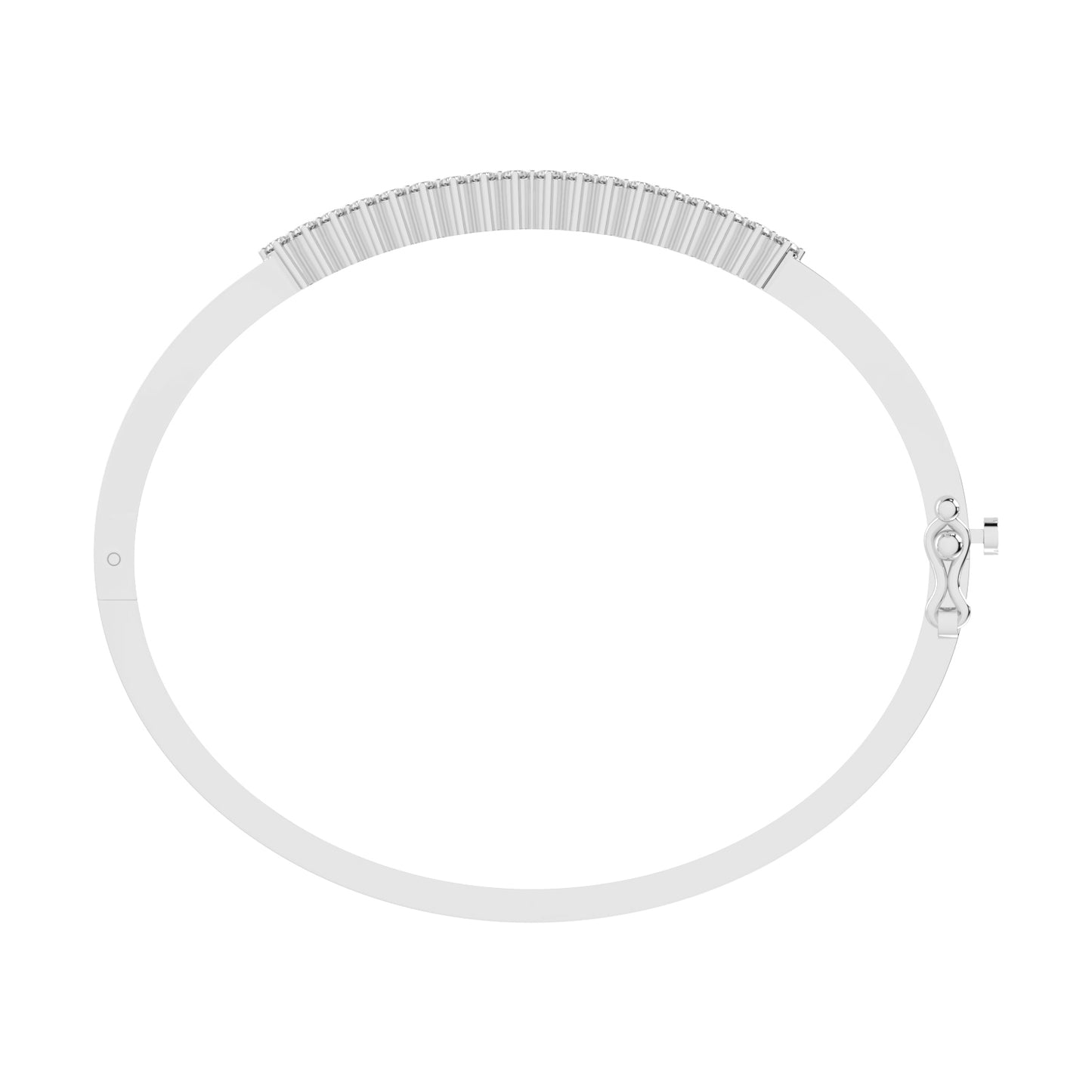 Miri 1.25Ct Two Row Round Cut Kada Lab Diamond Bracelet