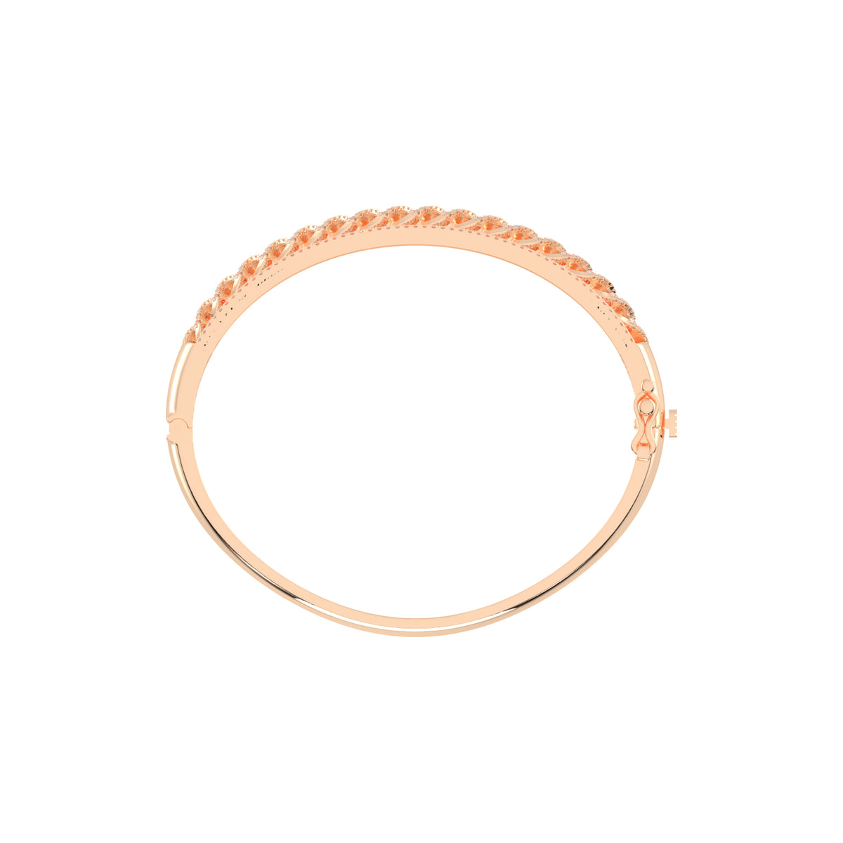 Bria 2Ct Leafy Whisper Round Cut Kada Lab Diamond Bracelet