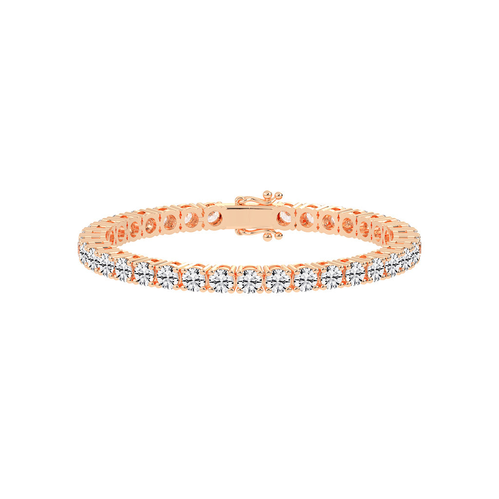 Fiara 11.5Ct Shared Prong Round Cut Tennis Lab Diamond Bracelet
