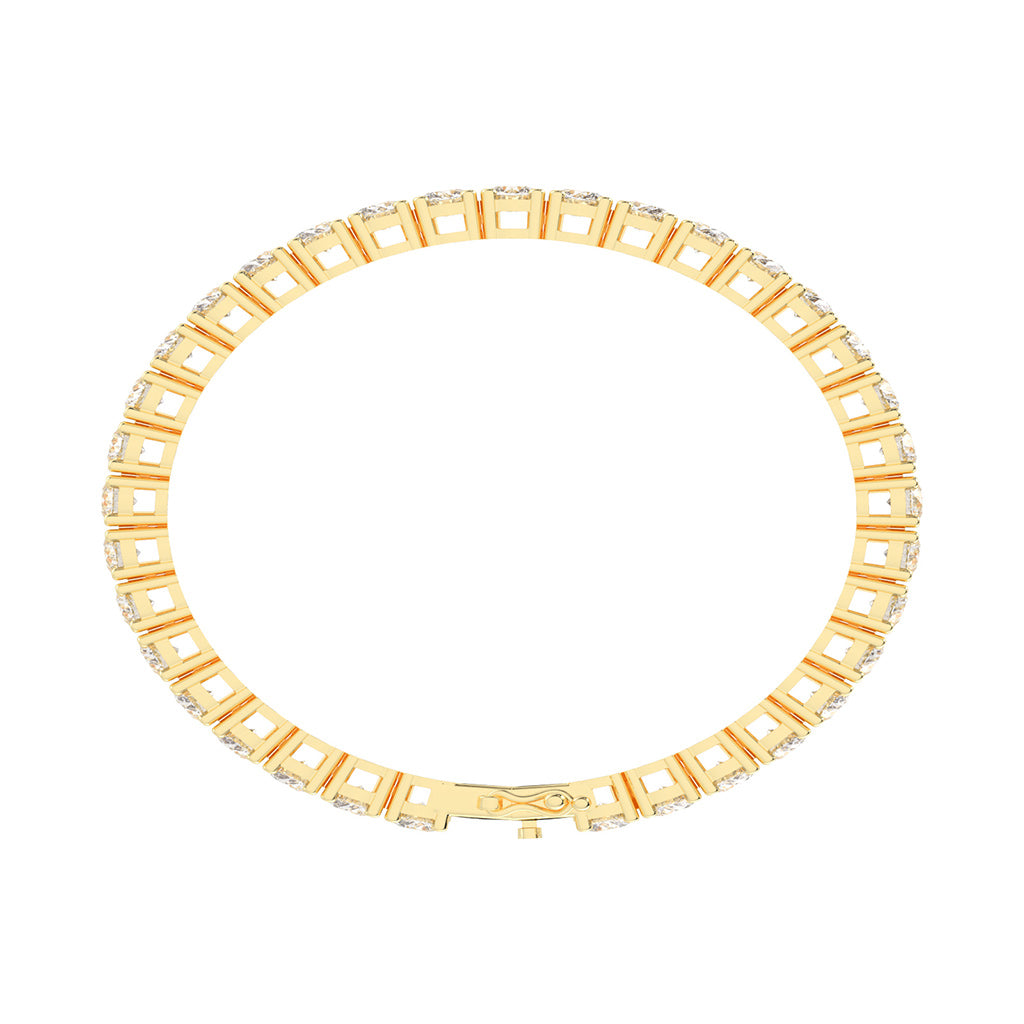 Fiara 11.5Ct Shared Prong Round Cut Tennis Lab Diamond Bracelet