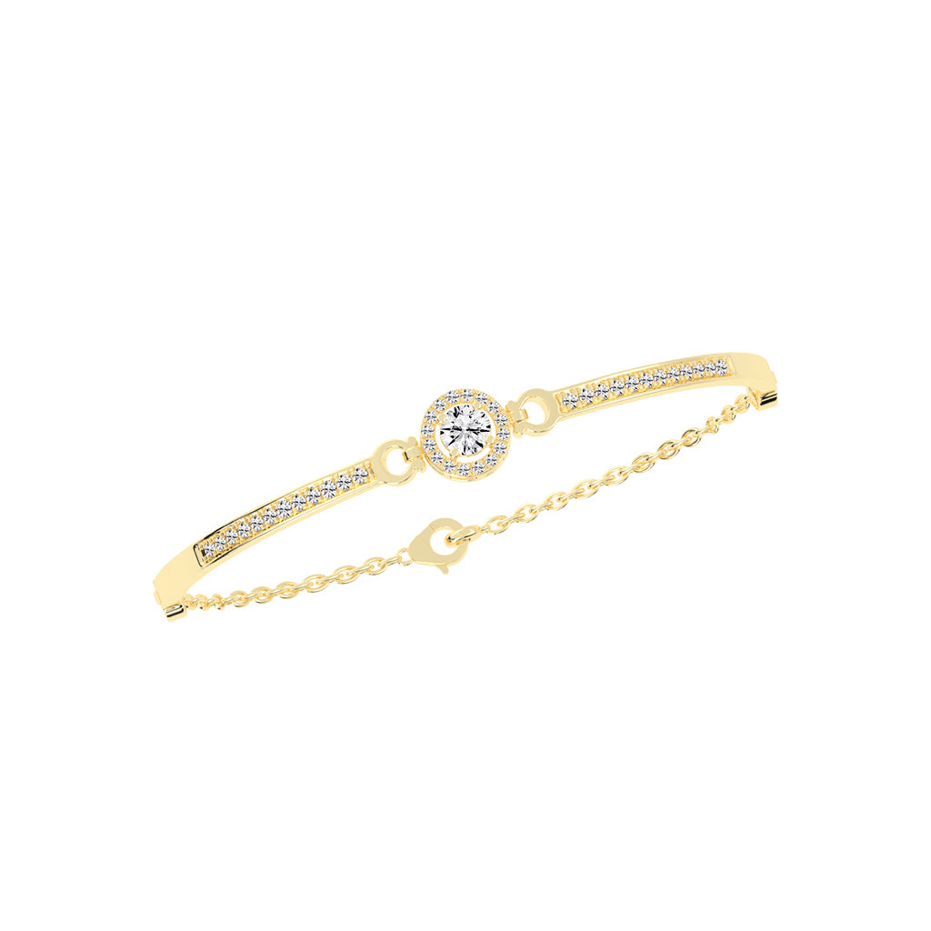 Calia Double Round Cut Kada Lab Diamond Bracelet