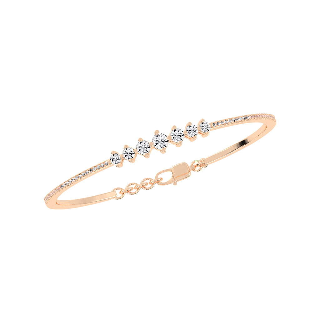 Zaira 1.5Ct Round Cut Kada Lab Diamond Bracelet