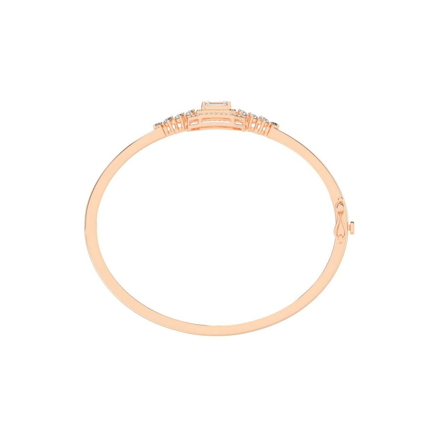Daria Split Shank Emerald Cut Kada Lab Diamond Bracelet